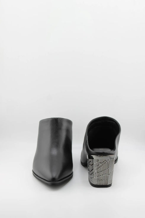 Capelli Rossi Elegant Block Heeled Embossed Mules