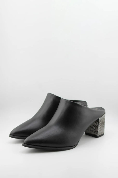 Capelli Rossi Elegant Block Heeled Embossed Mules