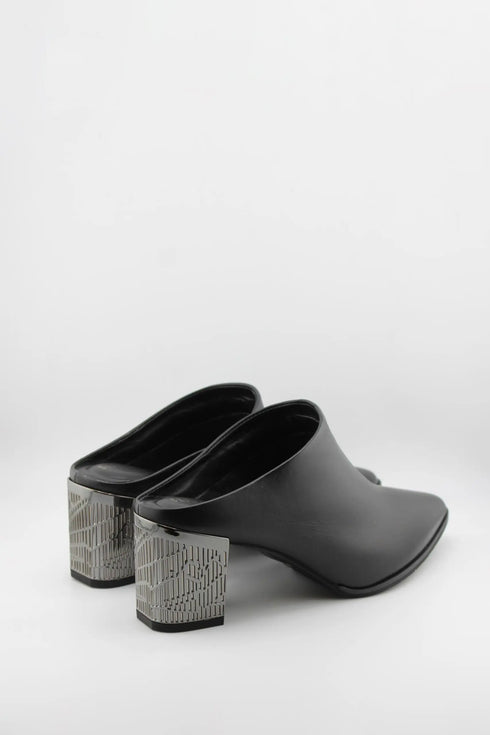 Capelli Rossi Elegant Block Heeled Embossed Mules