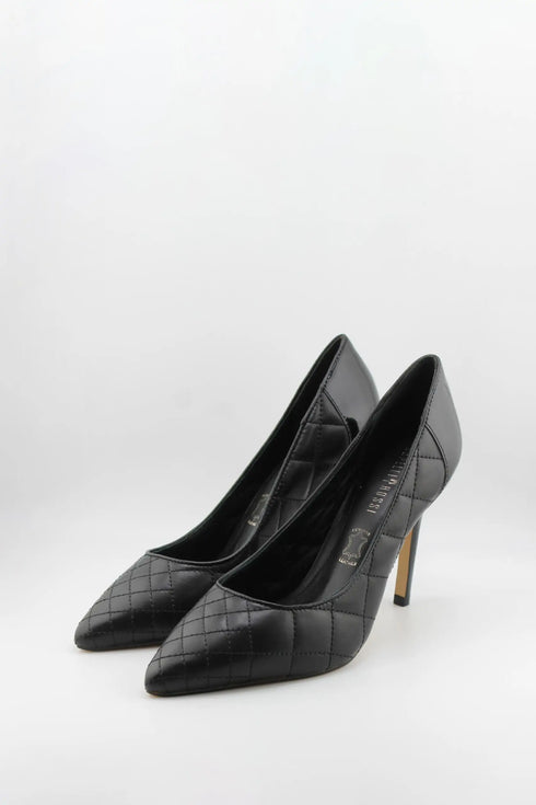 Capelli Rossi Quilted Leather Snakeskin Heel Pumps