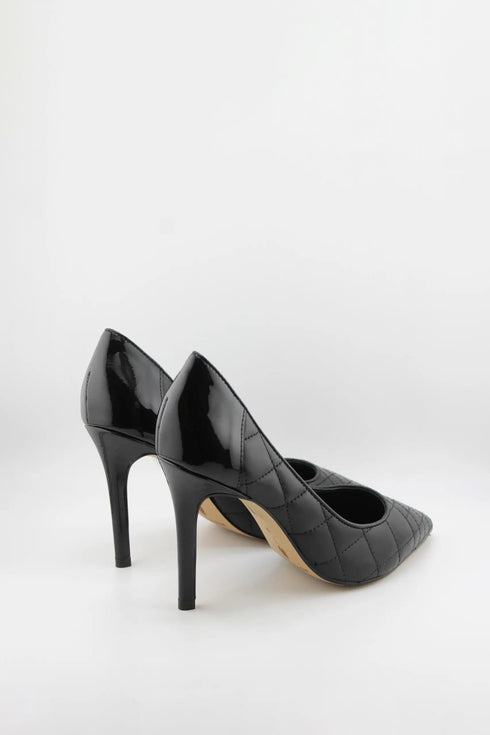 Capelli Rossi Quilted Leather Snakeskin Heel Pumps