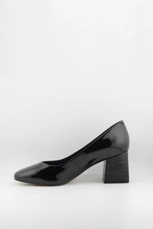 Capelli Rossi Block Heel Croc-Embossed Pumps