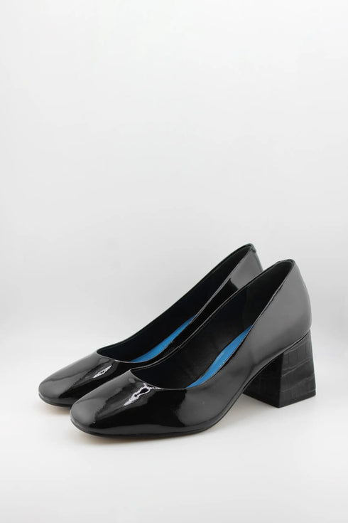 Capelli Rossi Block Heel Croc-Embossed Pumps