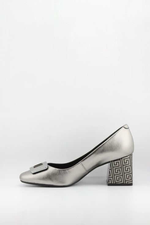 Capelli Rossi Block Heel Pump with Buckle Details