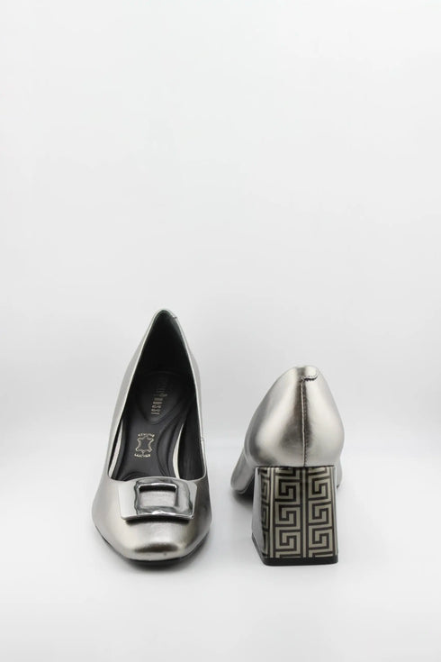 Capelli Rossi Block Heel Pump with Buckle Details