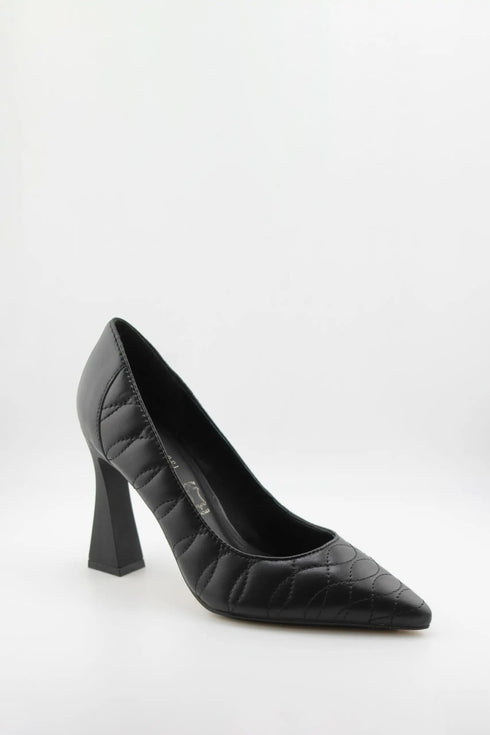 Capelli Rossi Quilted Pointed-Toe Block Heels