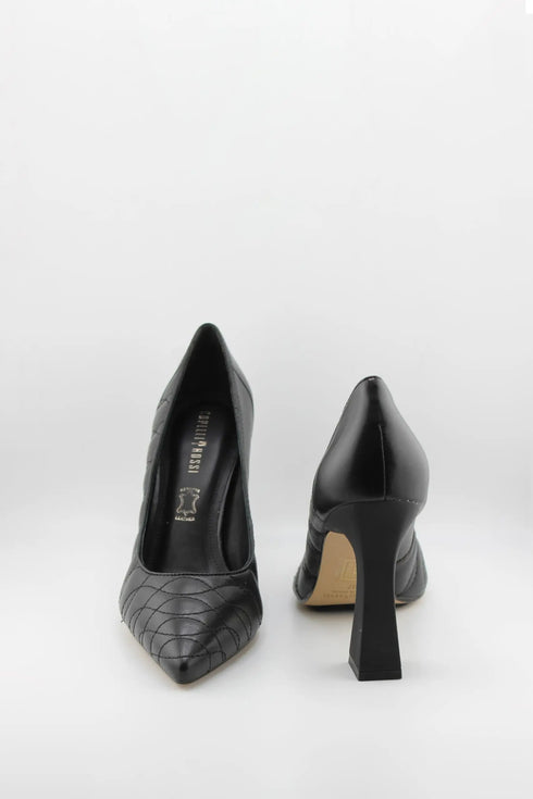 Capelli Rossi Quilted Pointed-Toe Block Heels