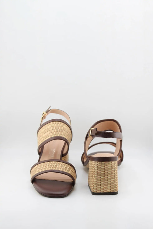 Capelli Rossi Woven Block Heel Strap Sandals