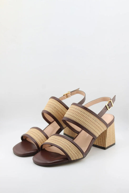 Capelli Rossi Woven Block Heel Strap Sandals