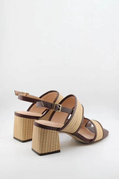 Capelli Rossi Woven Block Heel Strap Sandals