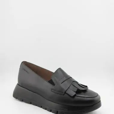 Wonders Chunky Sole Leather Fringe Loafers