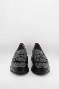 Wonders Chunky Sole Leather Fringe Loafers