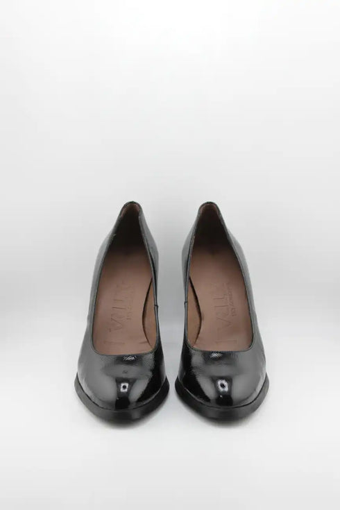 Wonders Patent Leather Block Heel Pumps