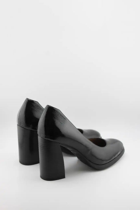 Wonders Patent Leather Block Heel Pumps