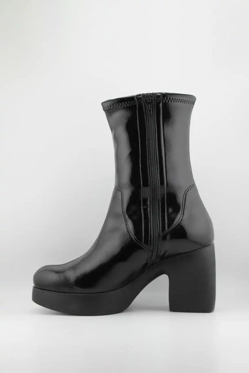 Wonders High-Gloss Platform Ankle Boots