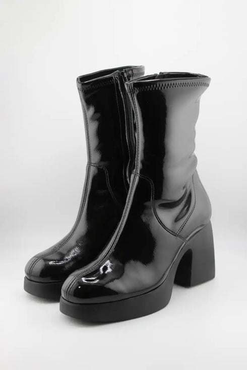 Wonders High-Gloss Platform Ankle Boots