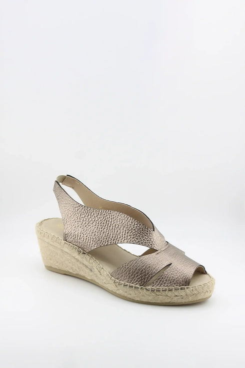 Juncal Aguirre Metallic Wedge Sandal
