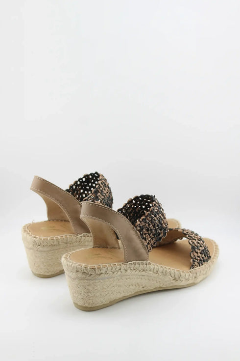 Juncal Aguirre Woven Strap Wedge Sandal
