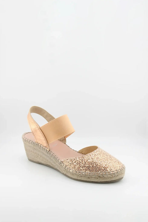 Juncal Aguirre Glitter Espadrille Wedge