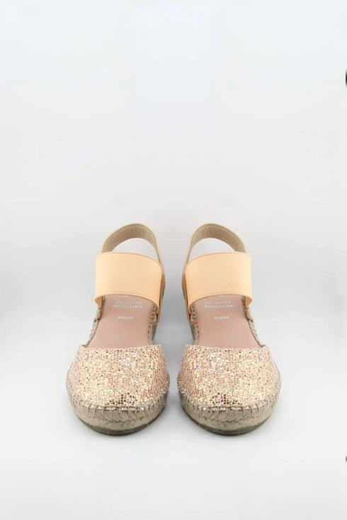 Juncal Aguirre Glitter Espadrille Wedge