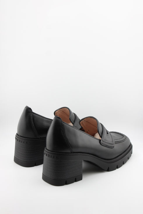 Hispanitas Chunky Heel Leather Loafers