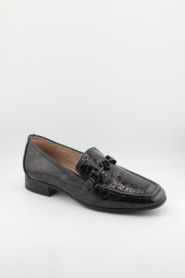 Hispanitas Crocodile-Embossed Leather Loafers