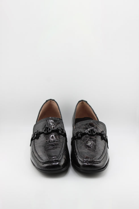 Hispanitas Crocodile-Embossed Leather Loafers