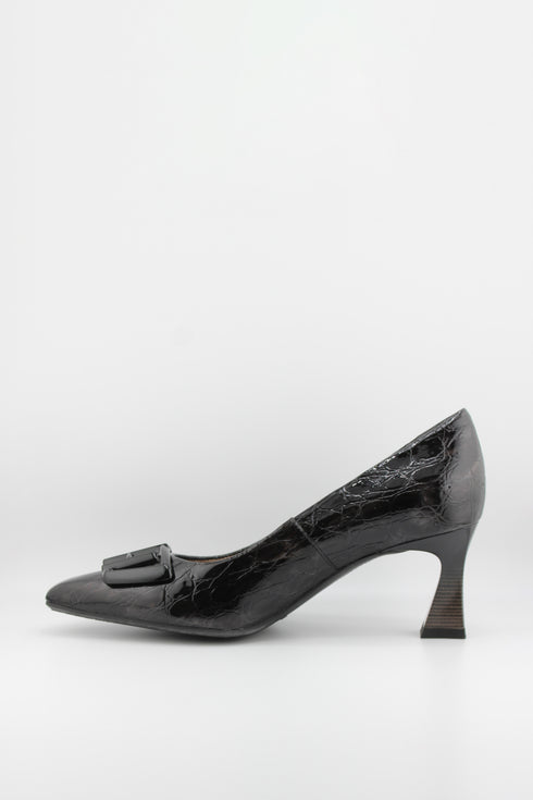 Hispanitas Croc-Embossed Patent Leather Pumps