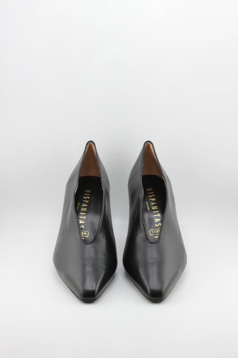 Hispanitas Pointed Toe Leather Heeled Loafers