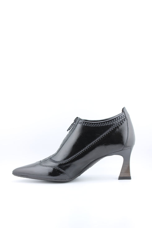 Hispanitas Pointed Toe Zipper Kitten Heels