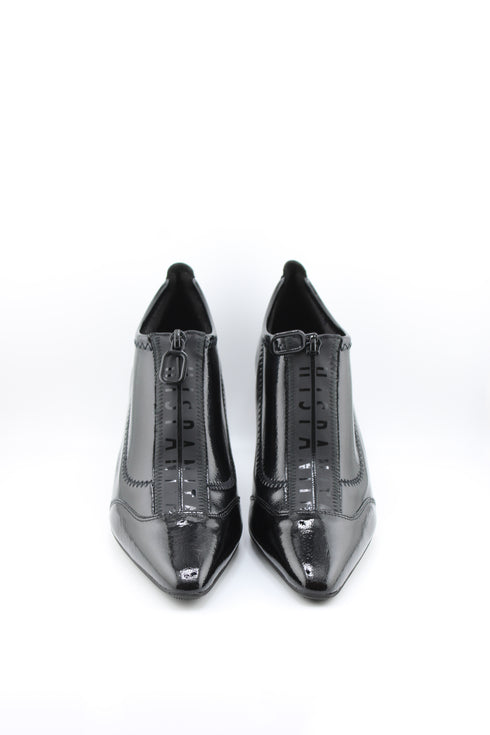 Hispanitas Pointed Toe Zipper Kitten Heels