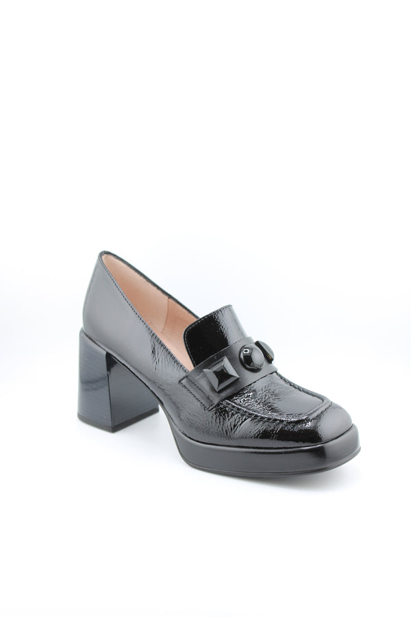 Hispanitas Block Heel Patent Leather Loafers