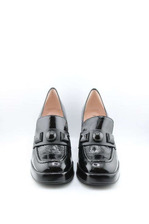 Hispanitas Block Heel Patent Leather Loafers