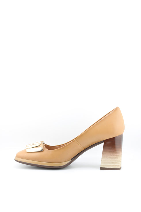 Hispanitas Block Heel Leather Court Shoes