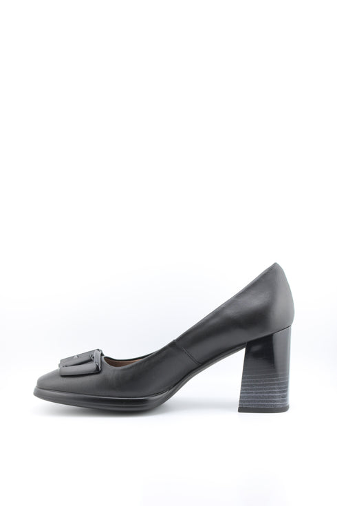 Hispanitas Block Heel Leather Court Shoes