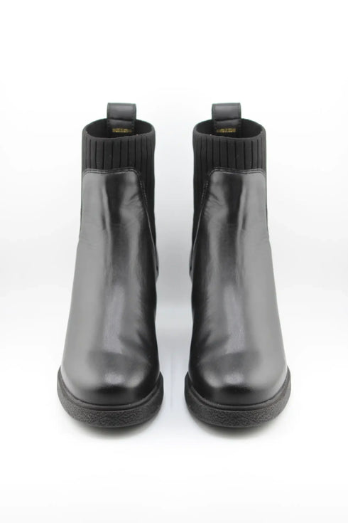 Unisa Elastic Ankle Leather Wedge Boot