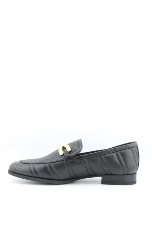 Unisa Quilted Leather Loafers with Buckle