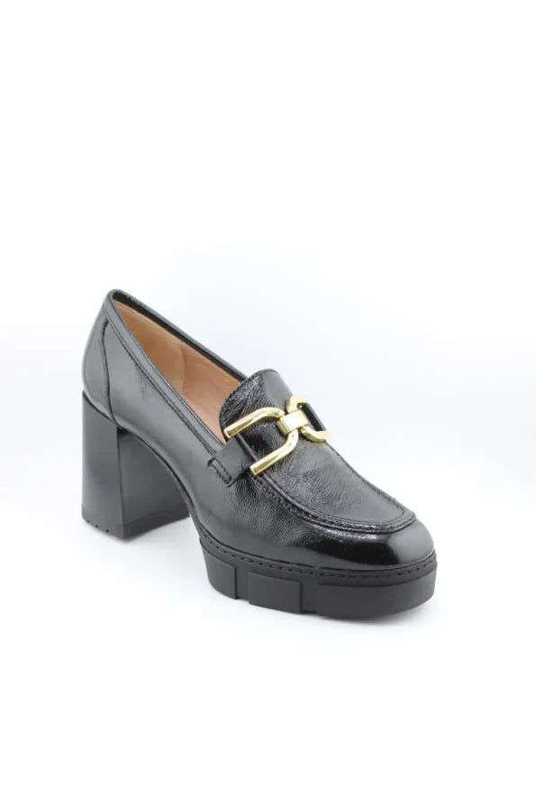 Unisa Chunky Heel Loafer with Buckle