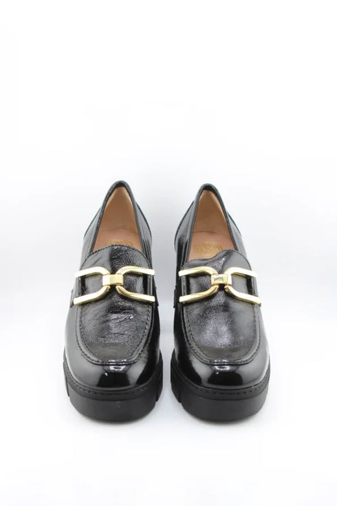 Unisa Chunky Heel Loafer with Buckle