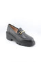 Unisa Chunky Sole Leather Loafers with Buckle