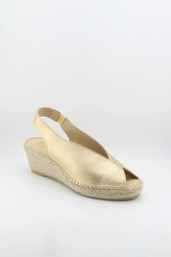 Juncal Aguirre Peep Toe Espadrille Wedge Sandals