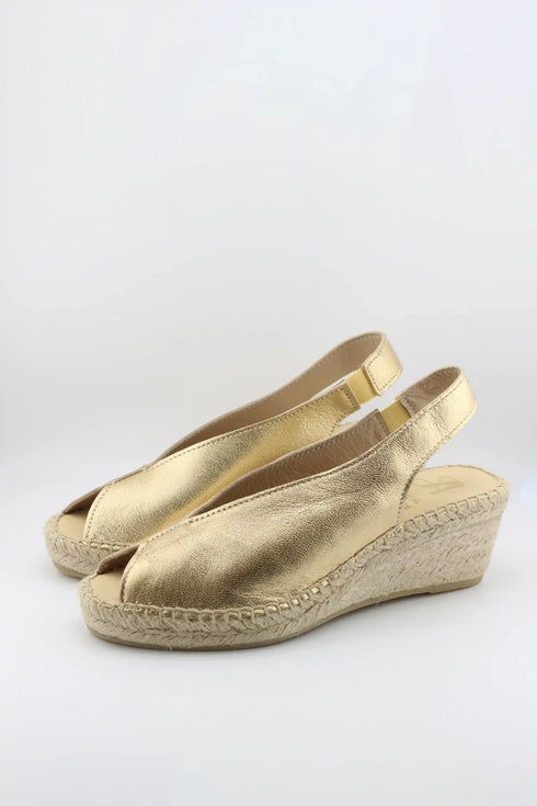 Juncal Aguirre Peep Toe Espadrille Wedge Sandals