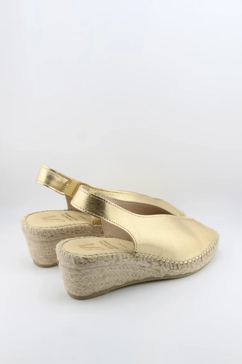 Juncal Aguirre Peep Toe Espadrille Wedge Sandals