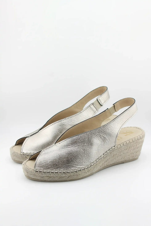 Juncal Aguirre Peep Toe Espadrille Wedge Sandals