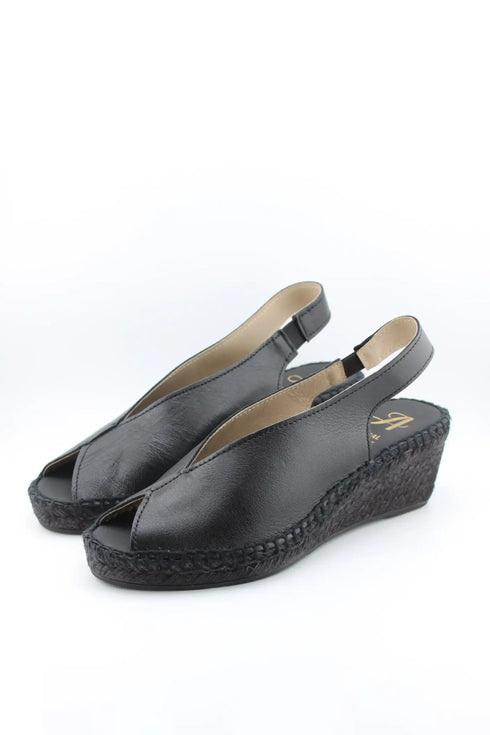 Juncal Aguirre Peep Toe Espadrille Wedge Sandals