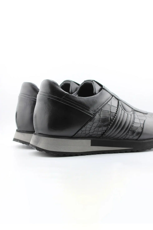 DFC Relax Men Crocodile Embossed Slip-On Sneakers