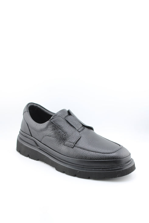 DFC Relax Men Textured Leather Slip-On Loafers