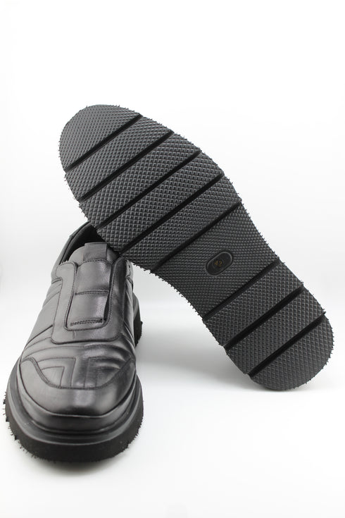 DFC Relax Men Leather Slip-On Loafer with Padded Detailing