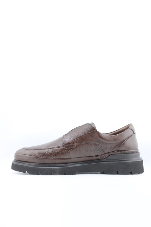 DFC Relax Men Textured Leather Slip-On Loafers