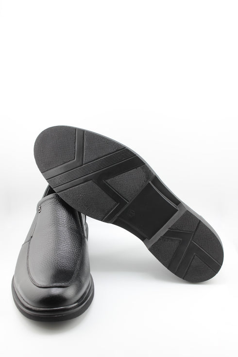 DFC Relax Men Pebble Grain Leather Slip-On Loafers